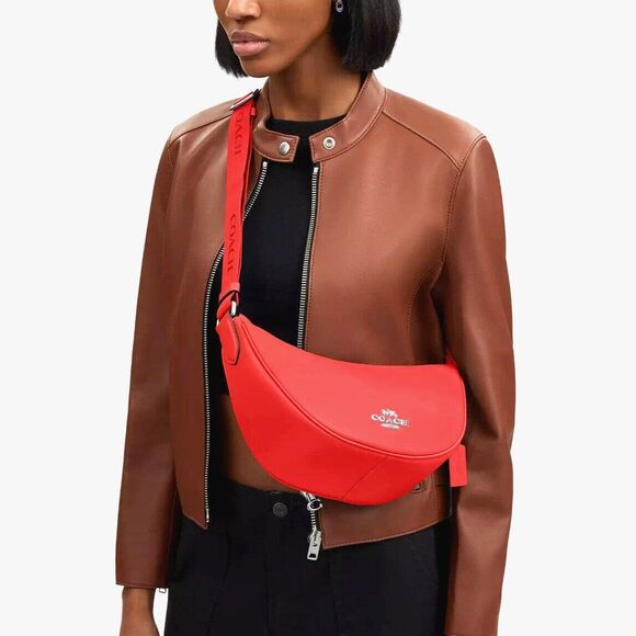 New Coach CT644 Pace Shoulder bag Smooth Leather Miami Red - Picture 4 of 4